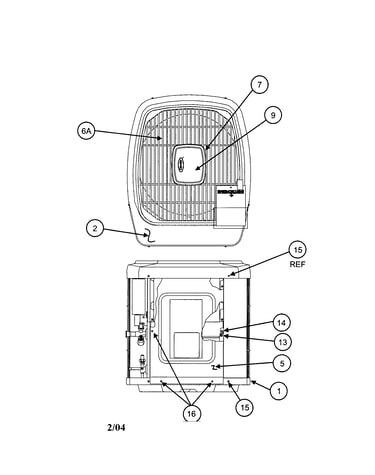 Outlet grille / top cover