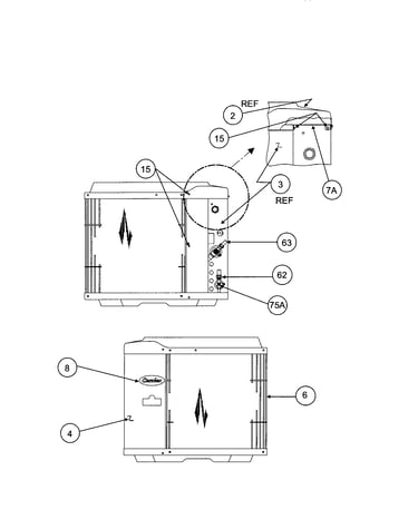 Inlet grille / service panel