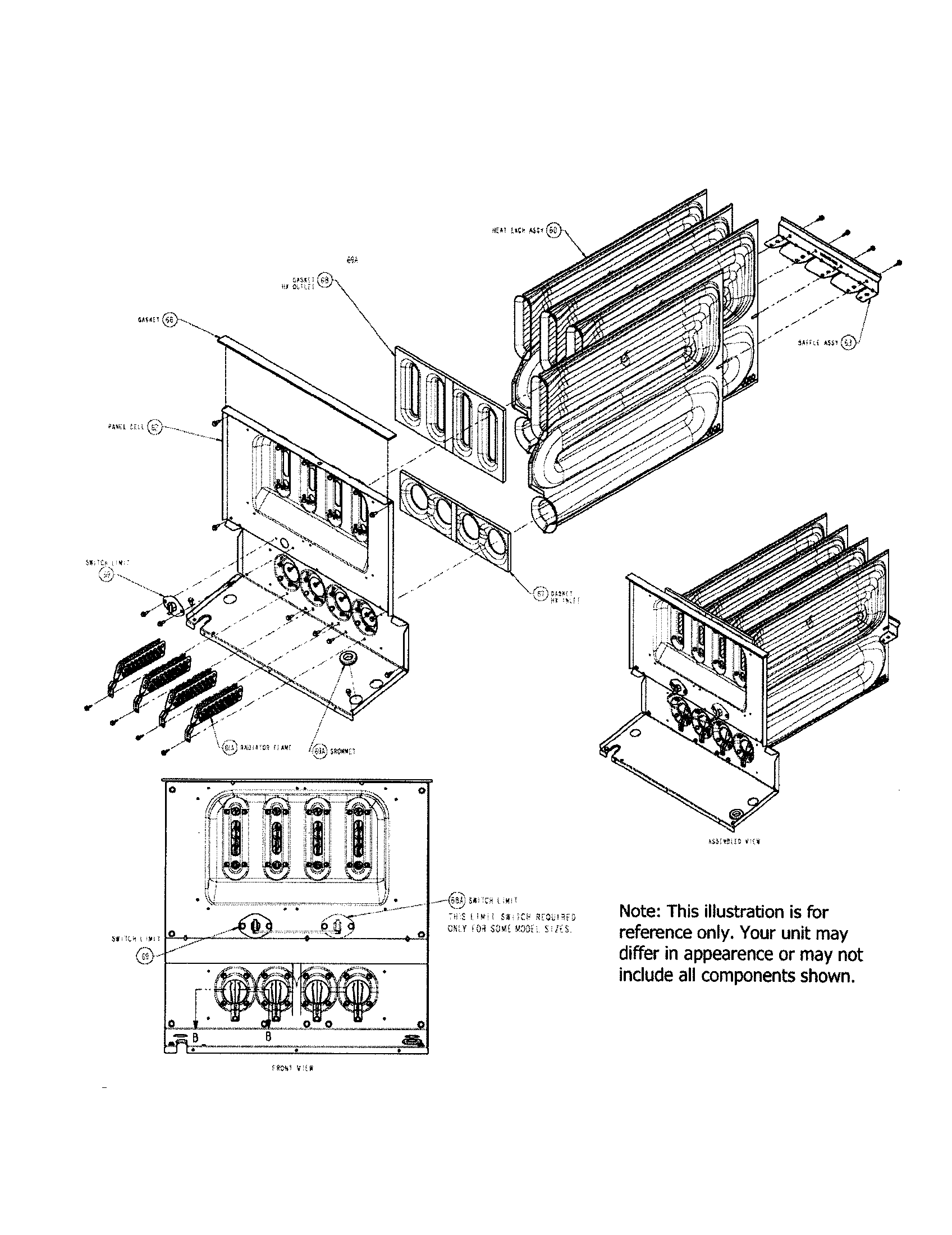 Hx and panel assembly