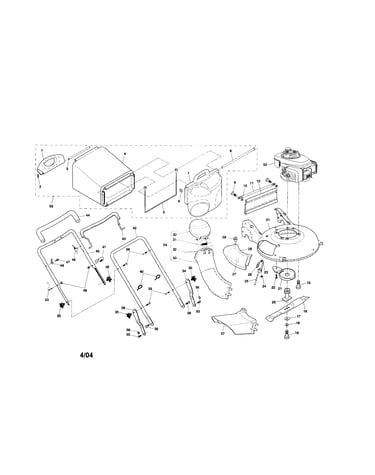 Engine/housing/bag/handle
