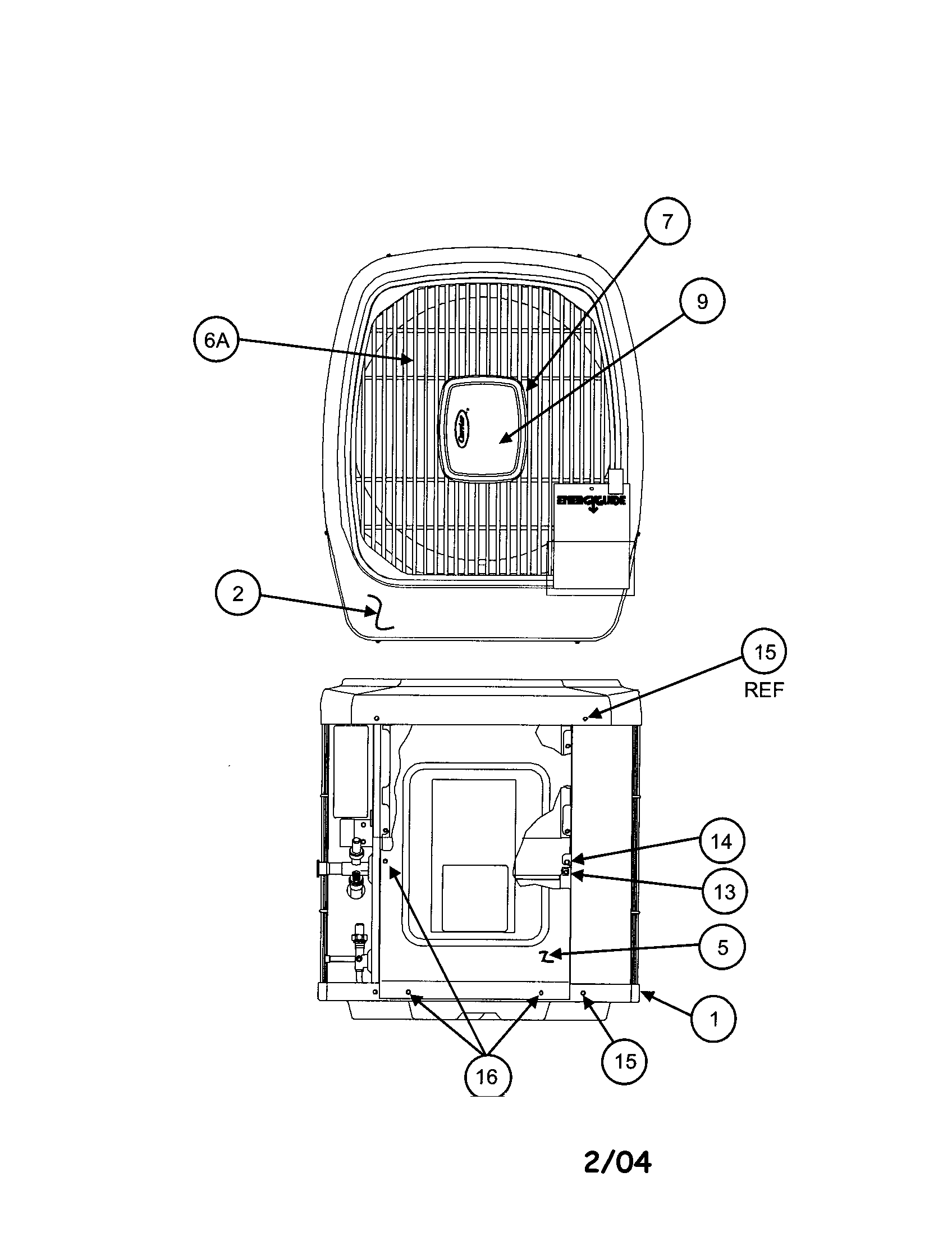 Outlet grille/top cover