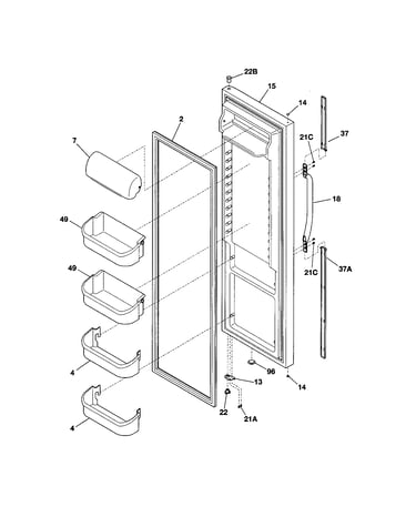 Refrigerator door