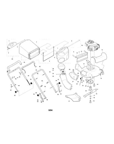 Engine/housing/handle/bag