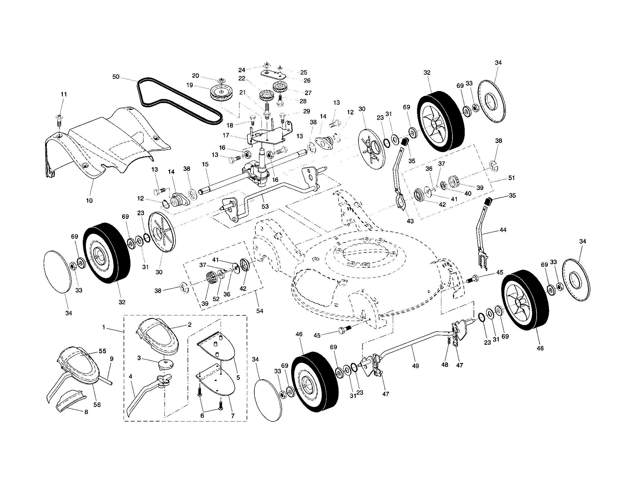 WHEELS/TIRES/BELT/DRIVE COVER