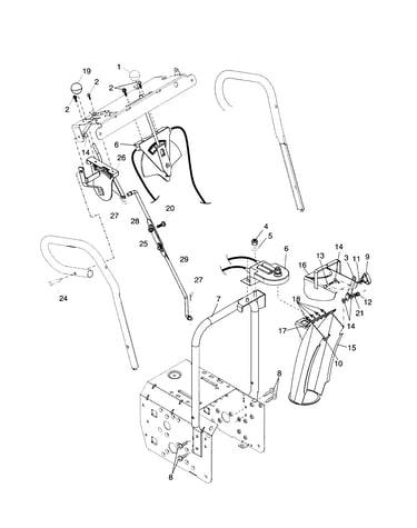 Control panel/discharge chute