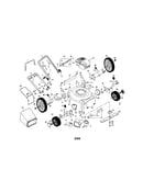 Engine/housing/wheels/tires/handle
