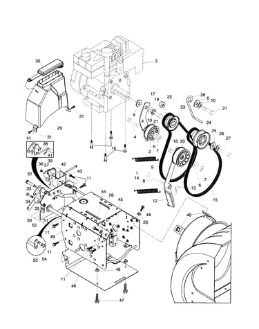 Chassis/engine/pulleys