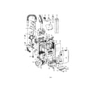 Hoover U5438-960 handle/bag housing and cover diagram