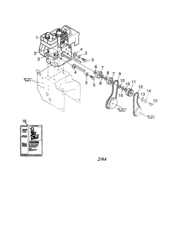 Engine and belt