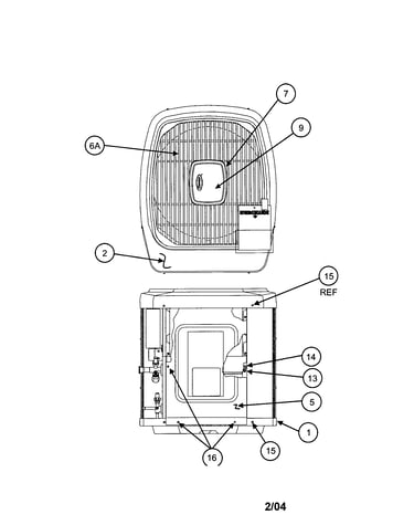 Outlet grille / top cover