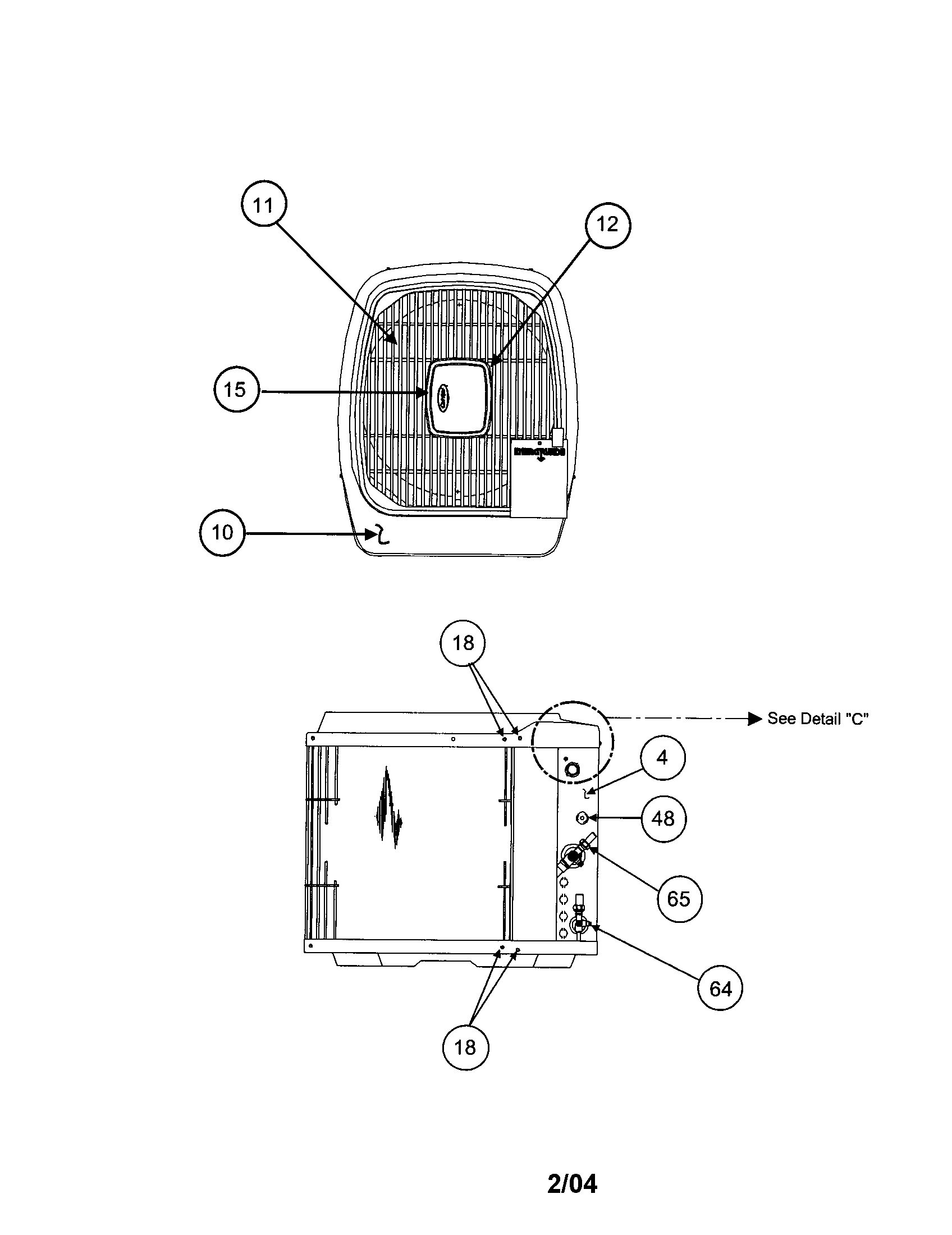 Outlet grille / top cover