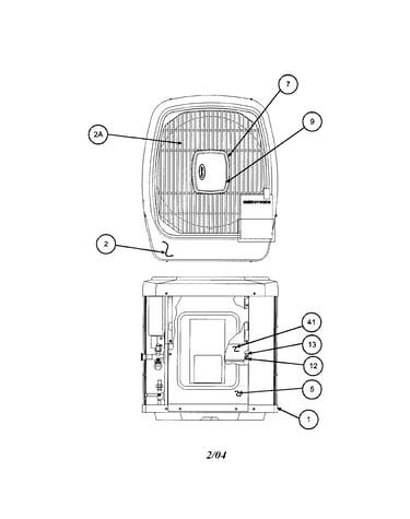 Outlet grille / top cover