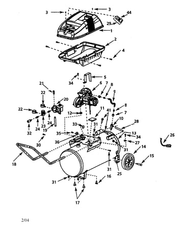 Top cover/pump/motor tank