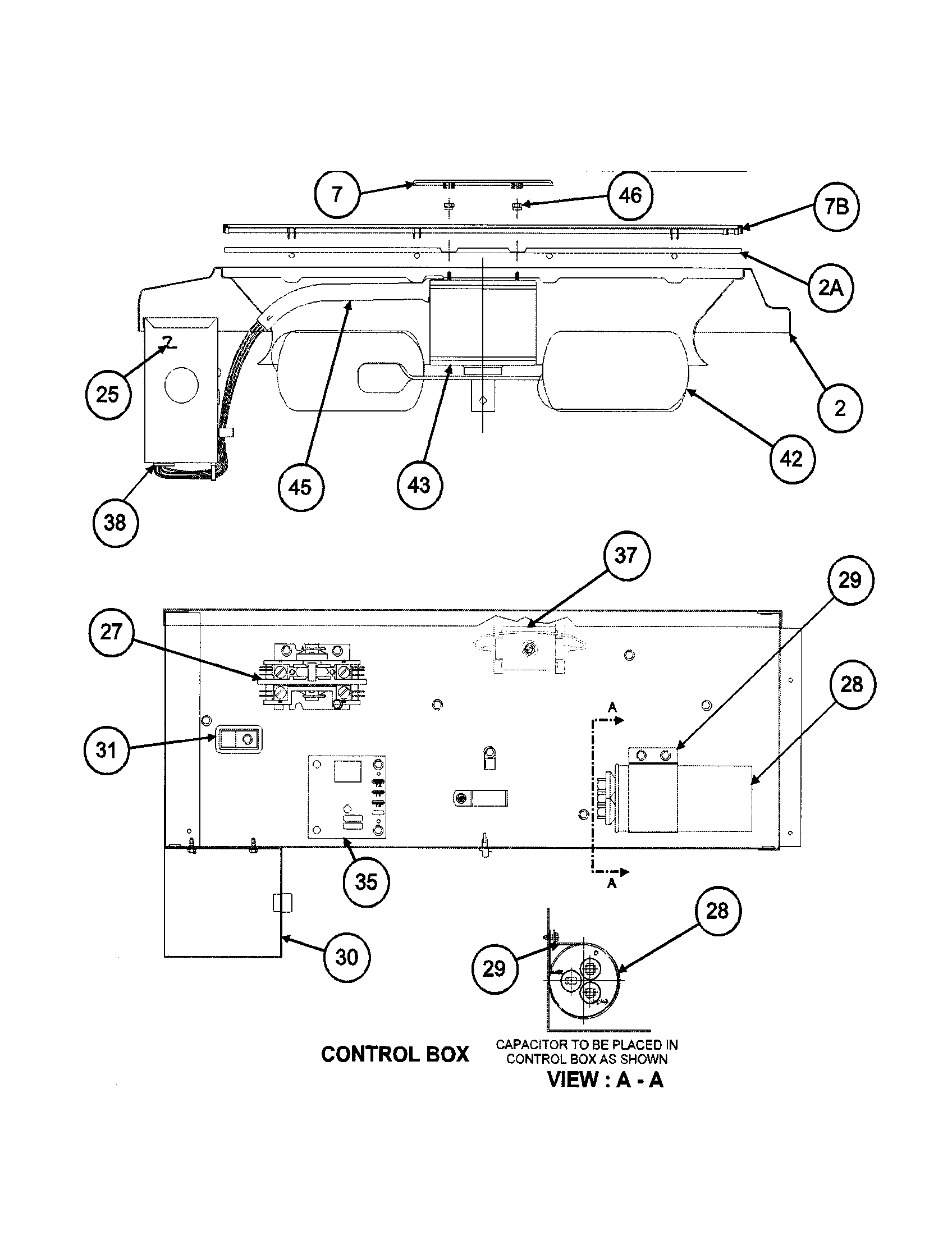 Control box / fan blade