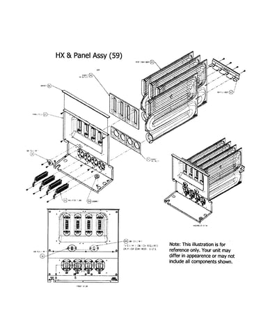 Hx and panel assembly