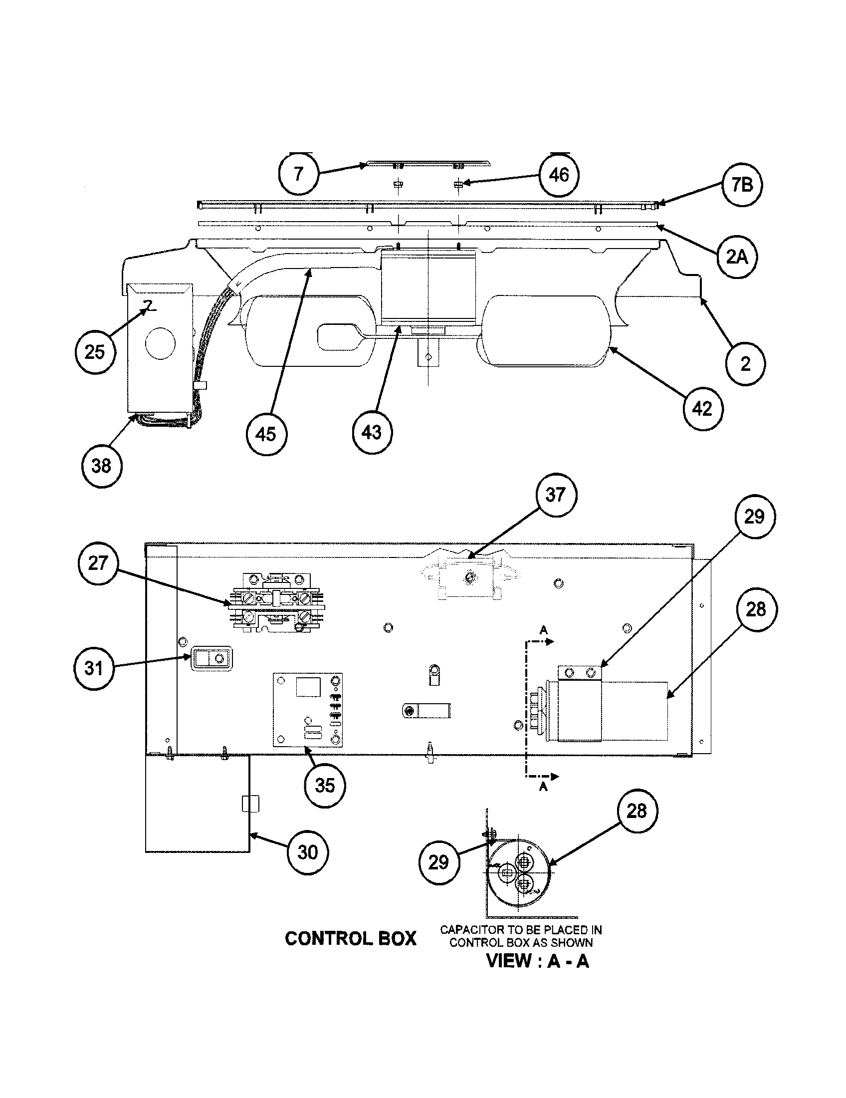 Control box / fan blade