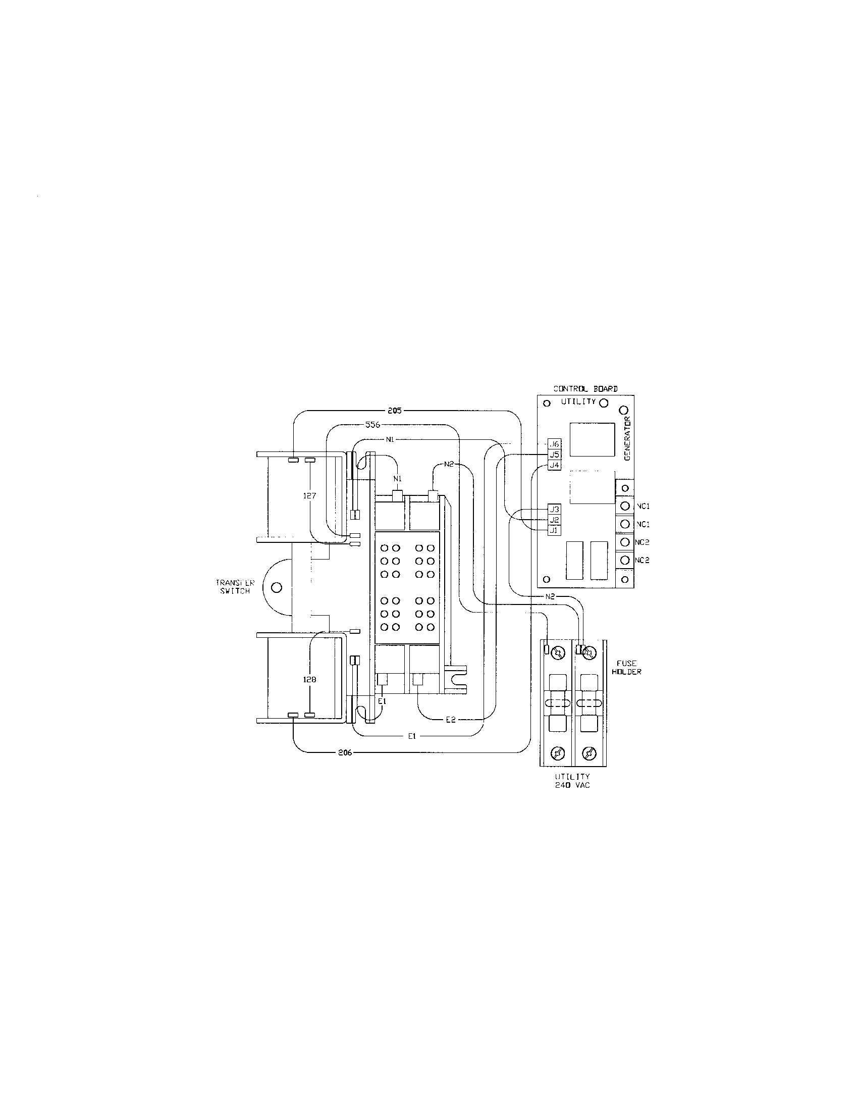 Wiring diagram - transfer switch