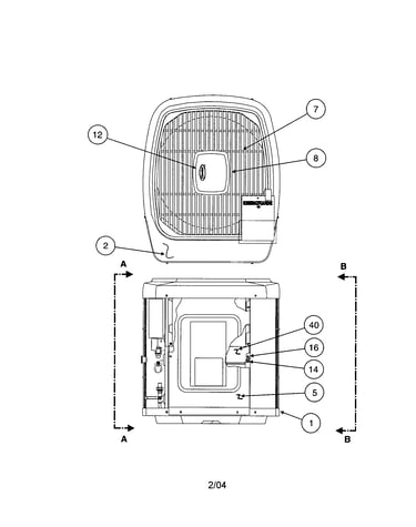 Outlet grille / top cover