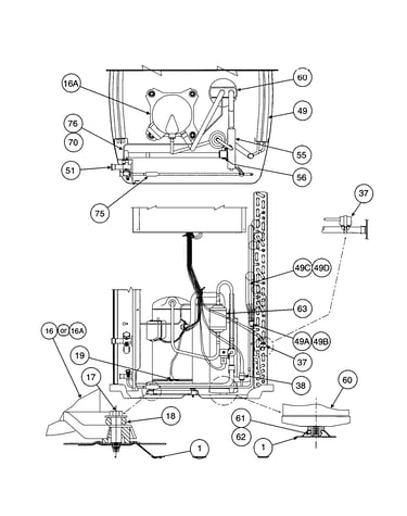 Compressor / condenser coil