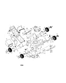 Engine/housing/bag/wheels/handles