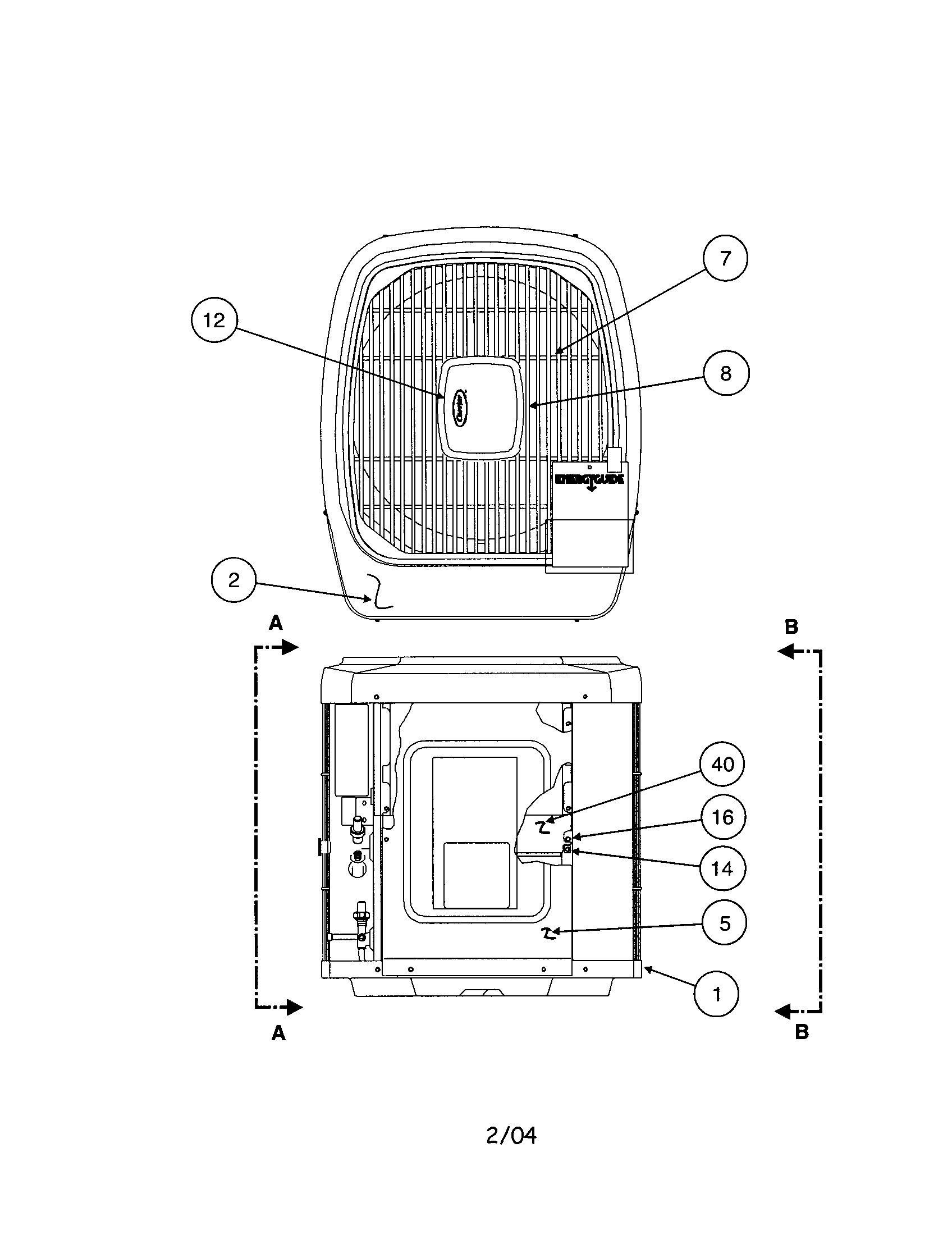 Outlet grille / top cover