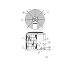 Carrier 38CKC042 SERIES350 outlet grille / top cover diagram