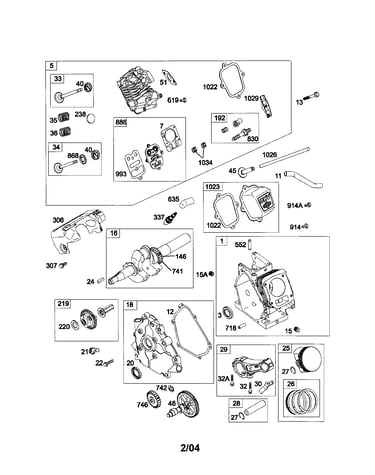 Cylinder/head-cylinder/crankshaft