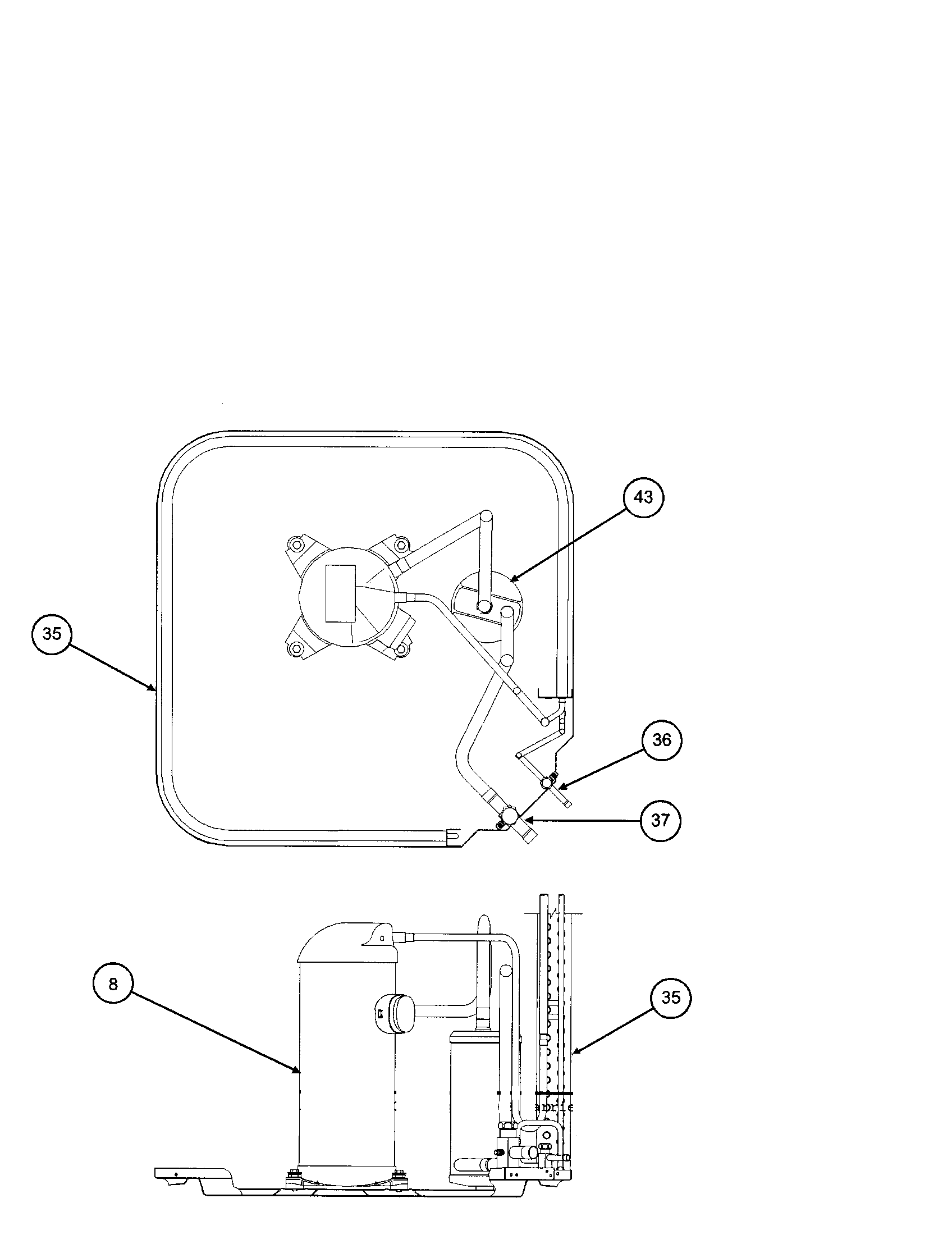 Compressor / condenser coil
