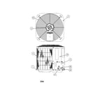 Carrier 38CKC030 SERIES350 outlet grille / top cover diagram