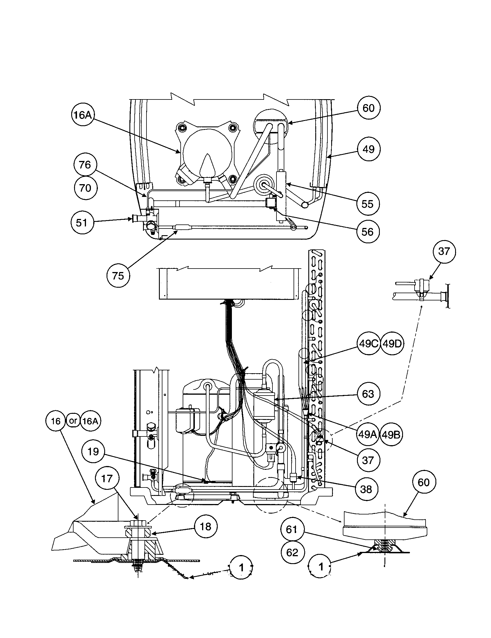 Compressor / condenser coil