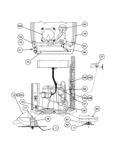 Compressor / condenser coil