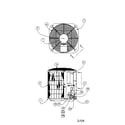 Carrier 38EZG048 SERIES300 outlet grille / top cover diagram
