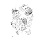 Murray 46401X6A hood and engine mount diagram