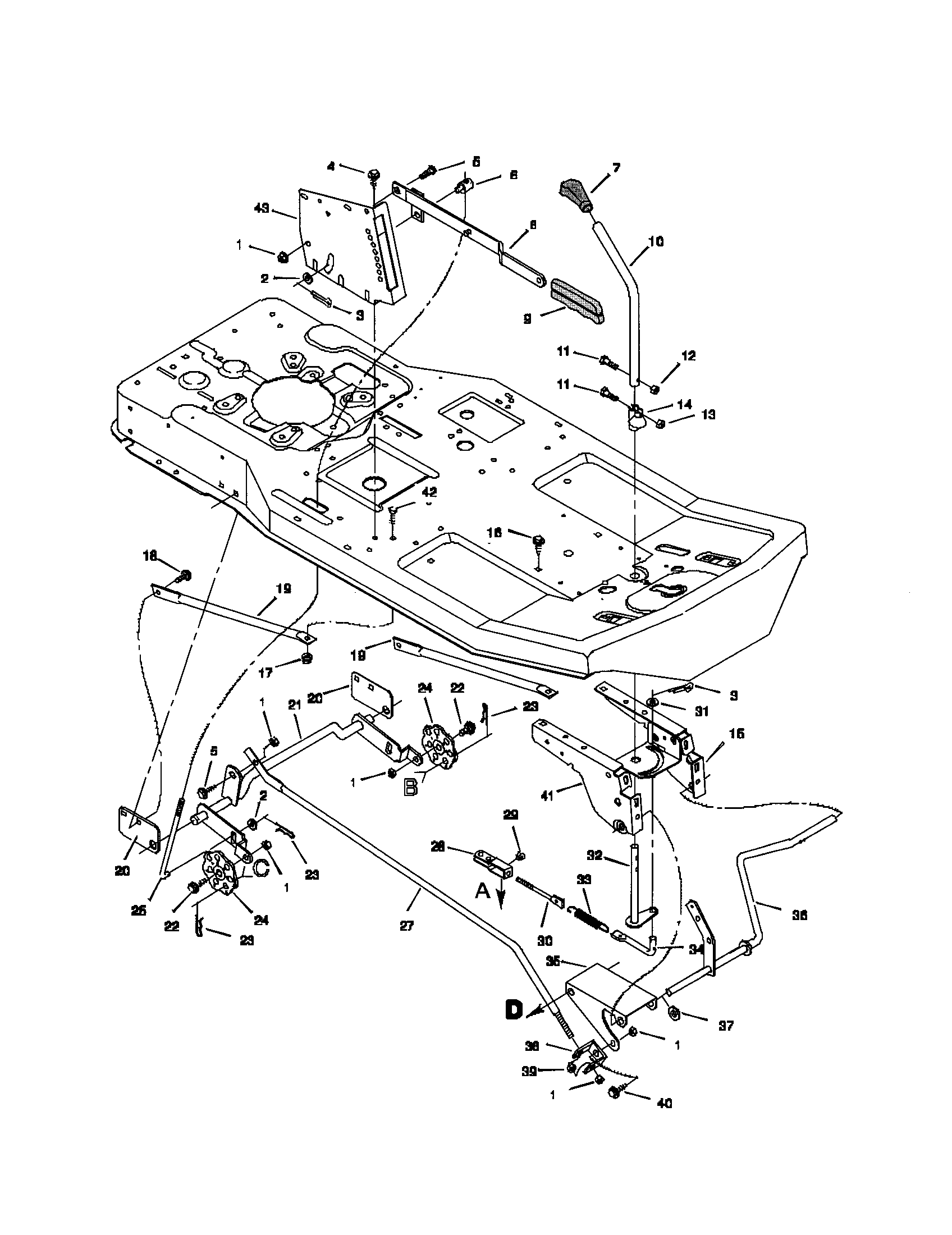 Mower housing suspension