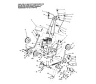 McClane 101-3.5RP-7 edger blades/engine/handle/wheels diagram