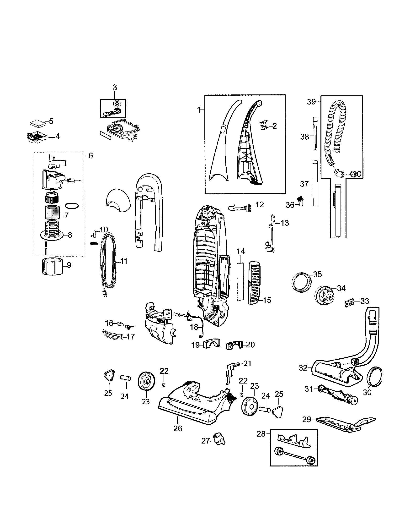 Handle/housing/agitator/hood