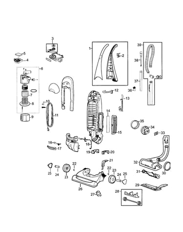 Handle/housing/agitator/hood