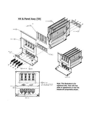 Hx and panel assembly
