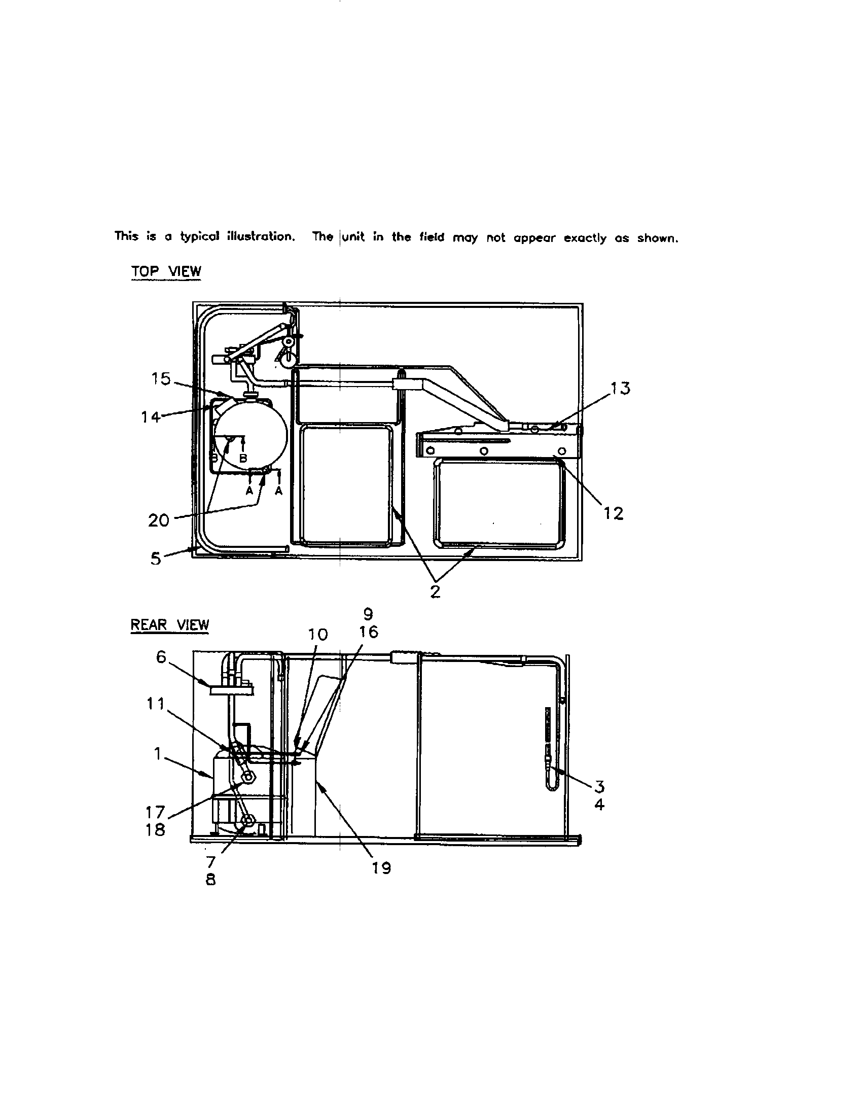 COMPRESSOR AND COIL - TOP VIEW
