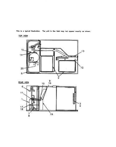 Compressor and coil - top view