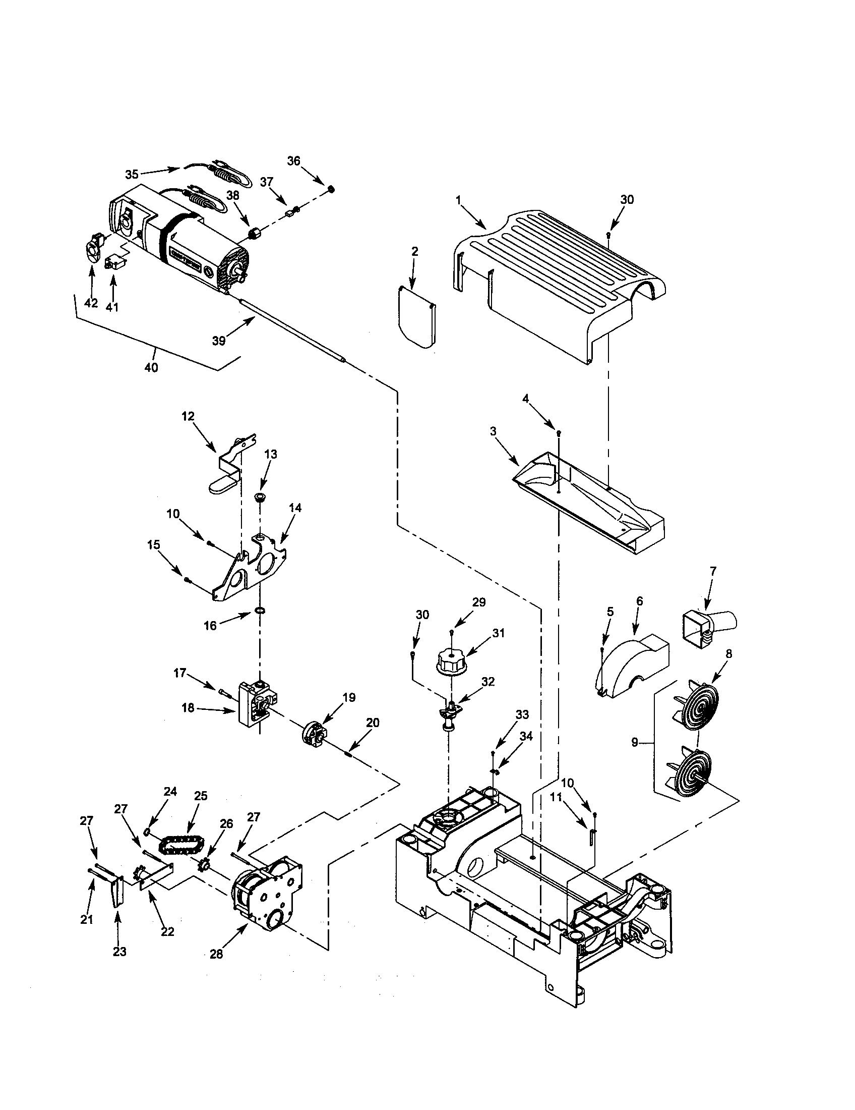 GEARBOX AND ELEVATION ASSEMBLY