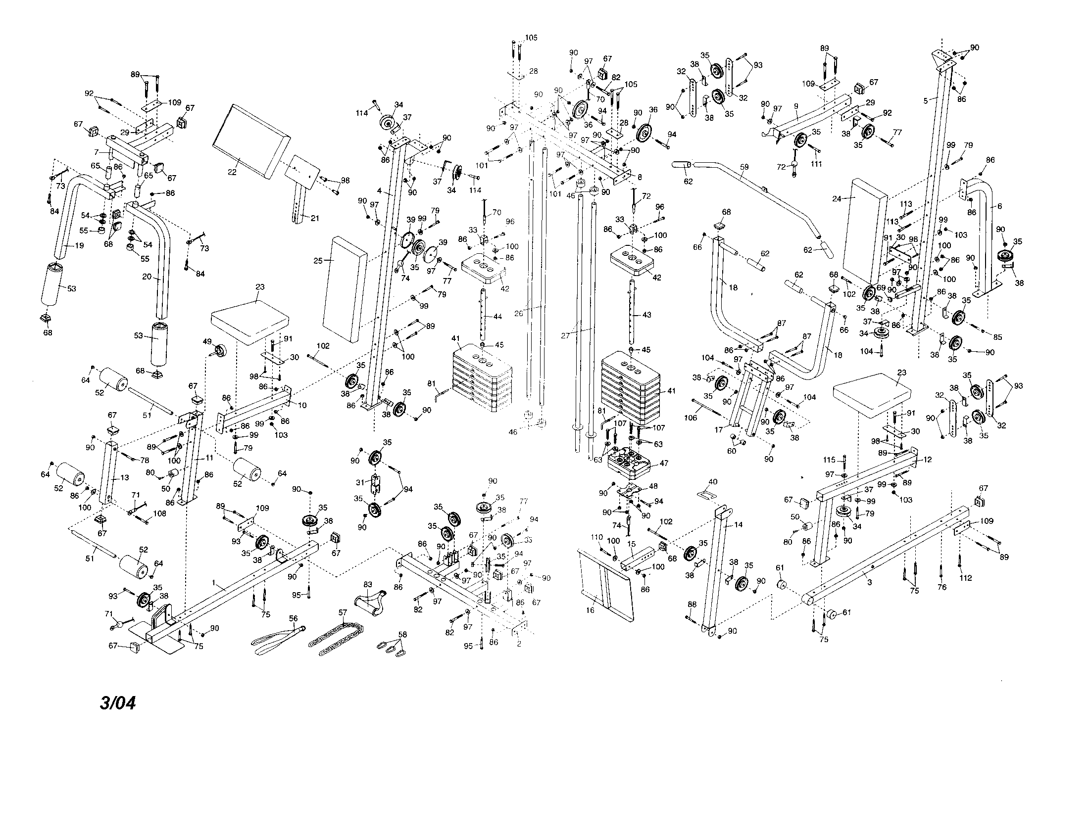 Weight system assembly