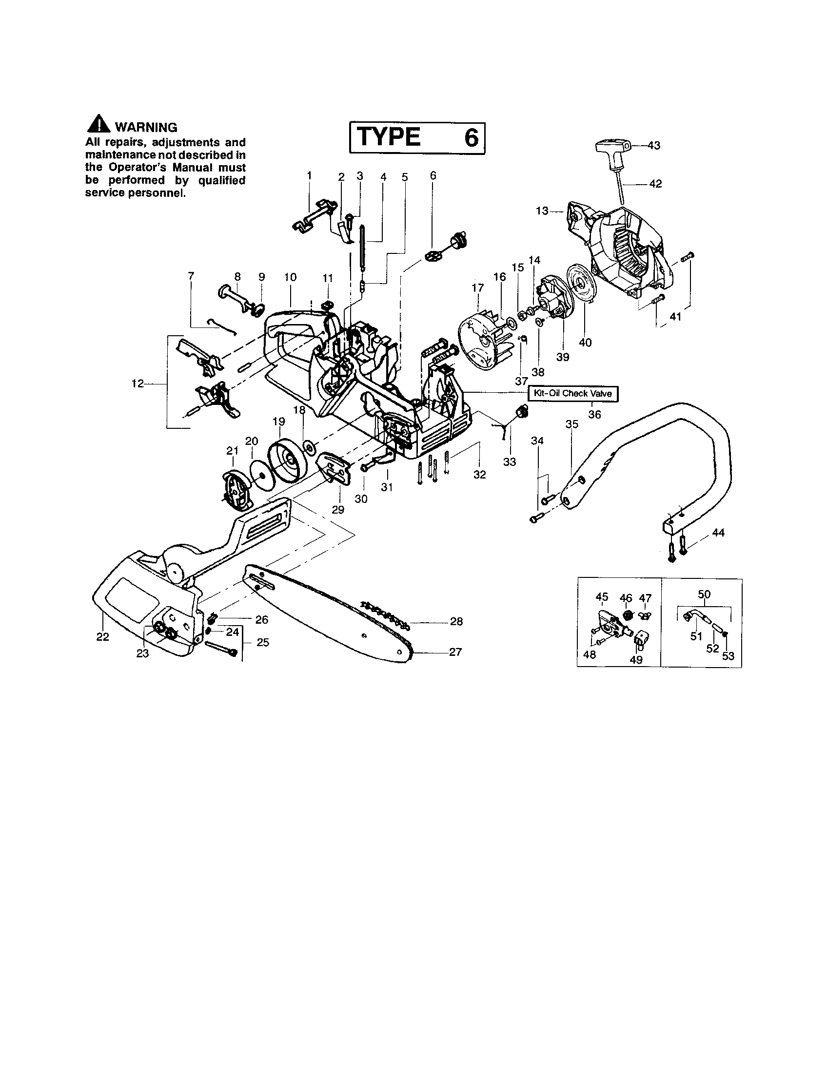 Chain/bar/housing