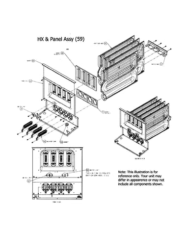 Hx and panel assembly