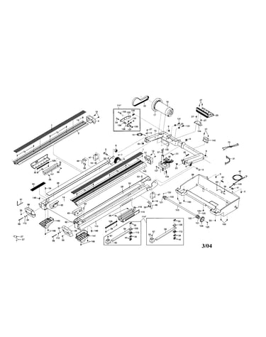 Walking belt/motor/belly pan
