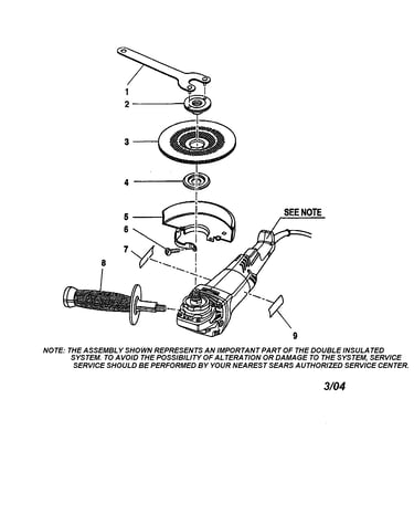 Wrench/wheel guard/grinding wheel