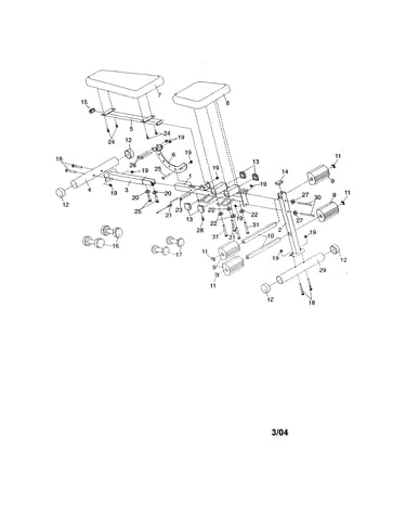 Seat/backrest/frame