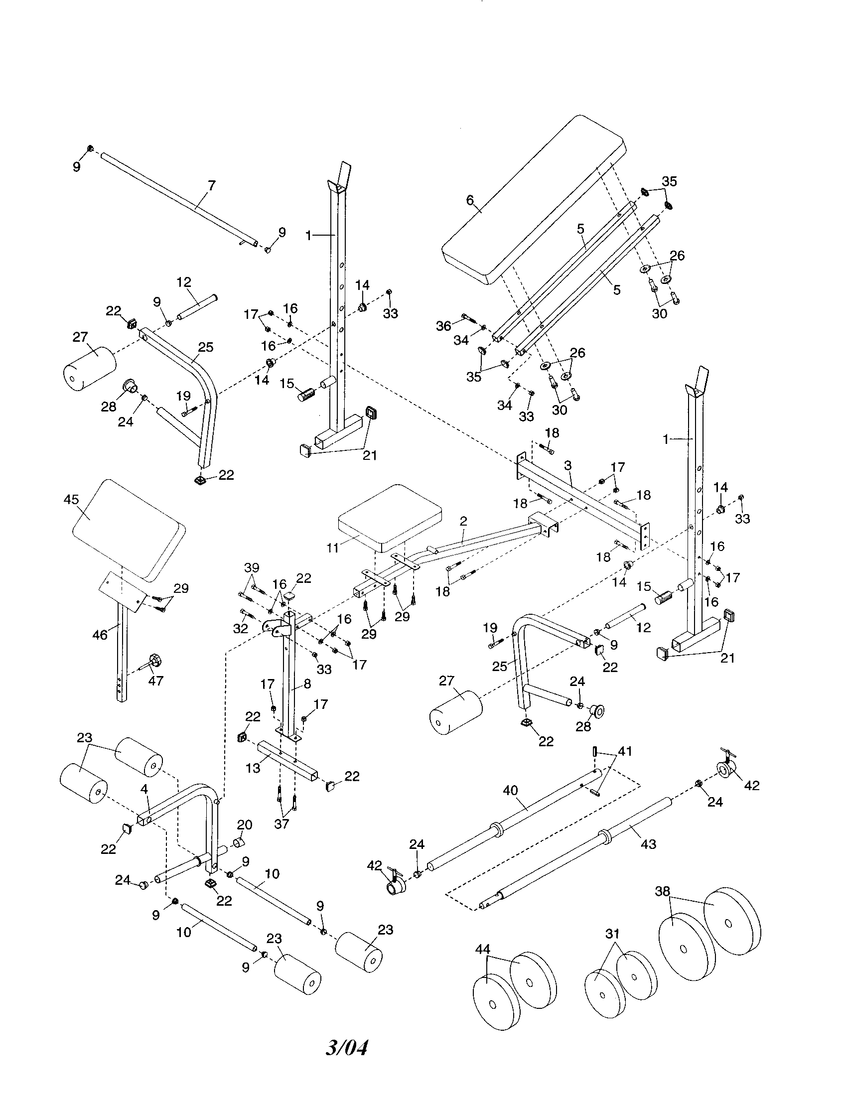 Backrest/seat/frame