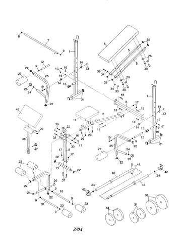 Backrest/seat/frame