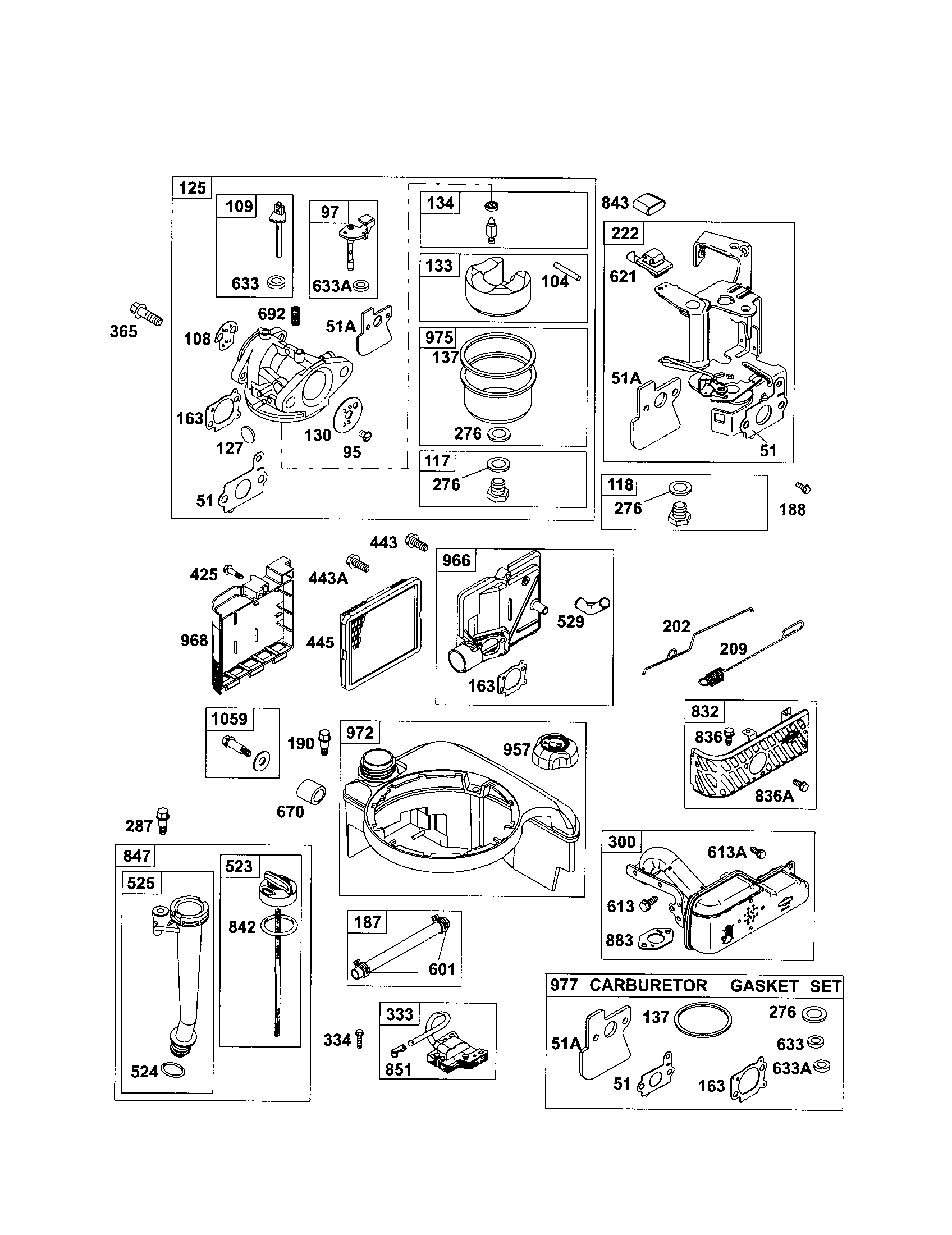 CARBURETOR/FUEL TANK